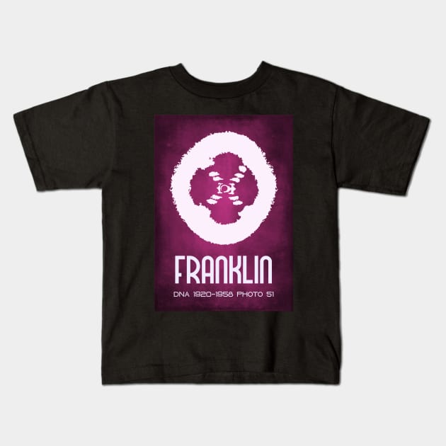 Rosalind Franklin Photo 51 DNA Crystallisation Kids T-Shirt by labstud